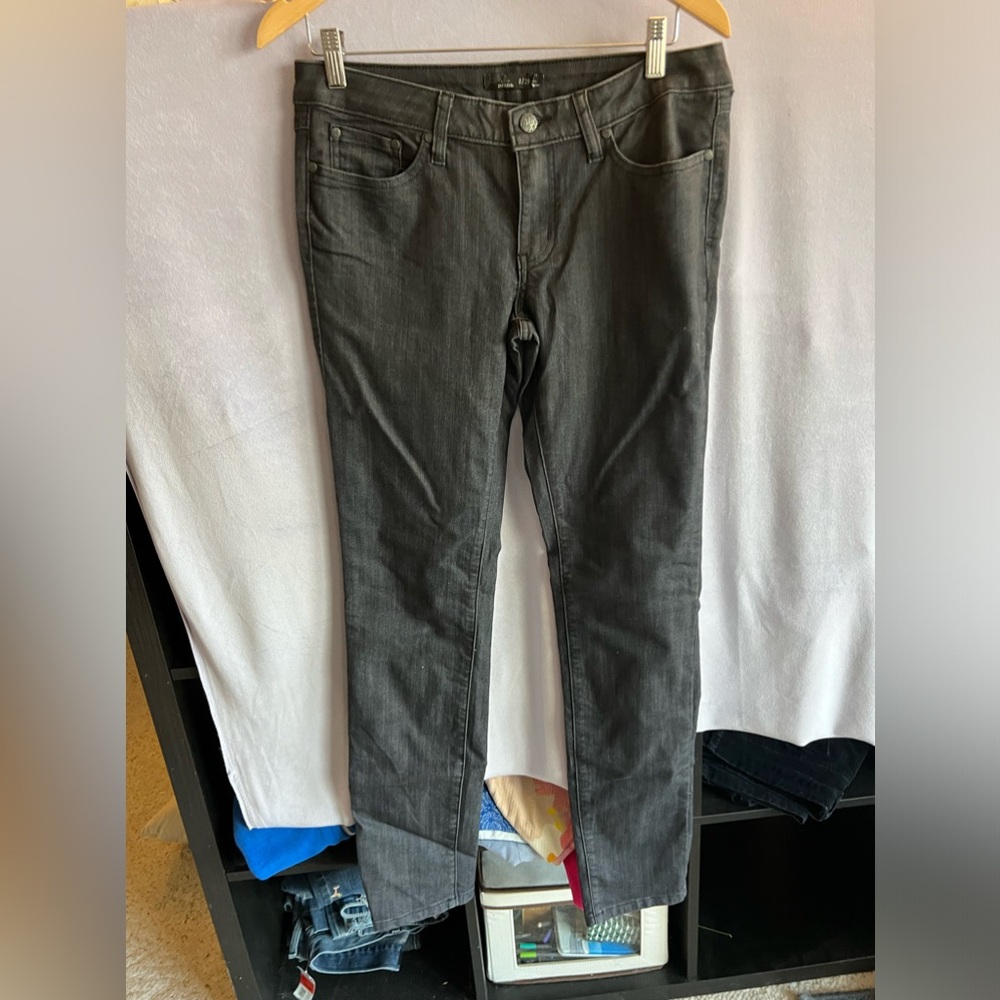 Prana, charcoal jeans, size 8 for the win